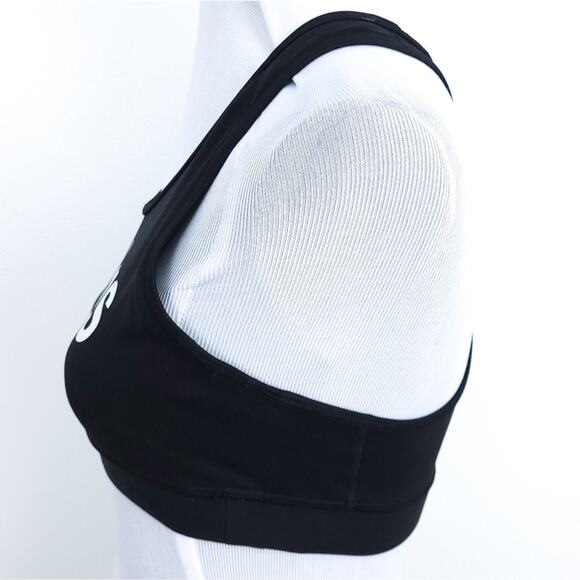 Adidas Climalite Sports Bra Black Medium, Large Spellout Letters - Picture 4 of 6